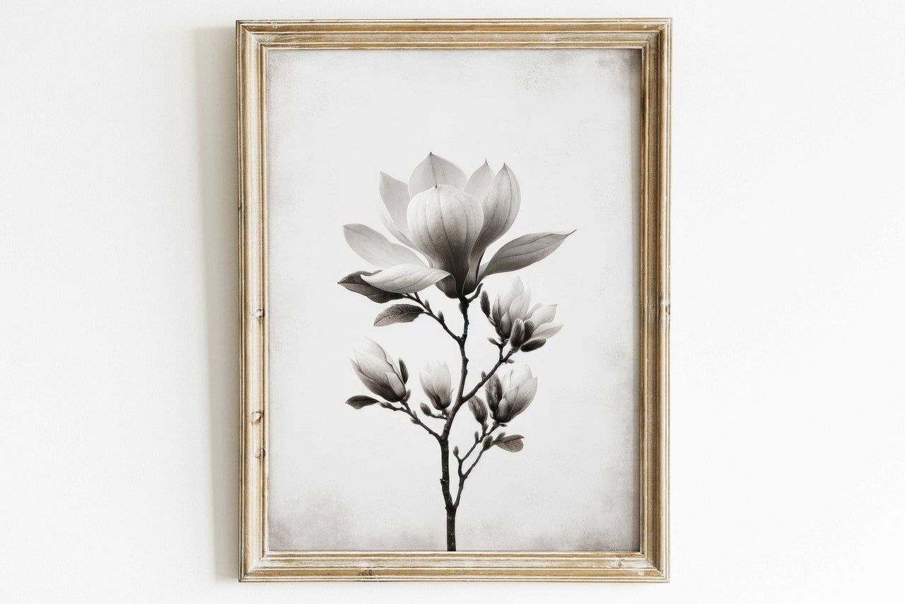 Magnolia Print – Floral Living Room Wall Decor