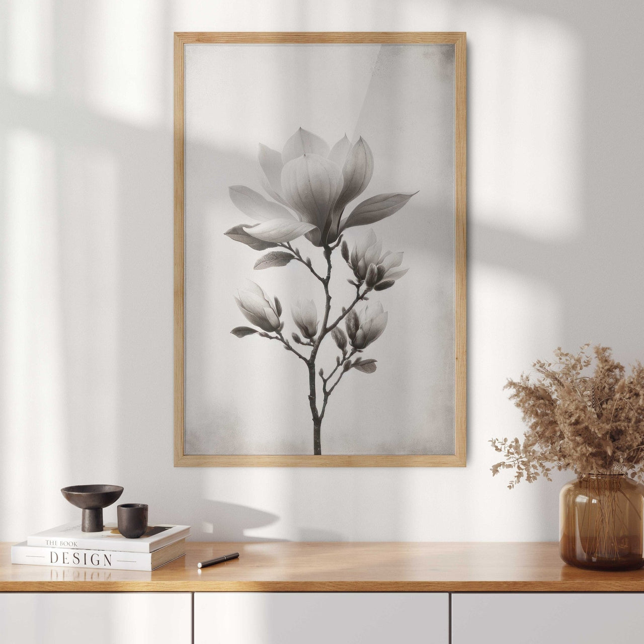 Magnolia Print – Floral Living Room Wall Decor