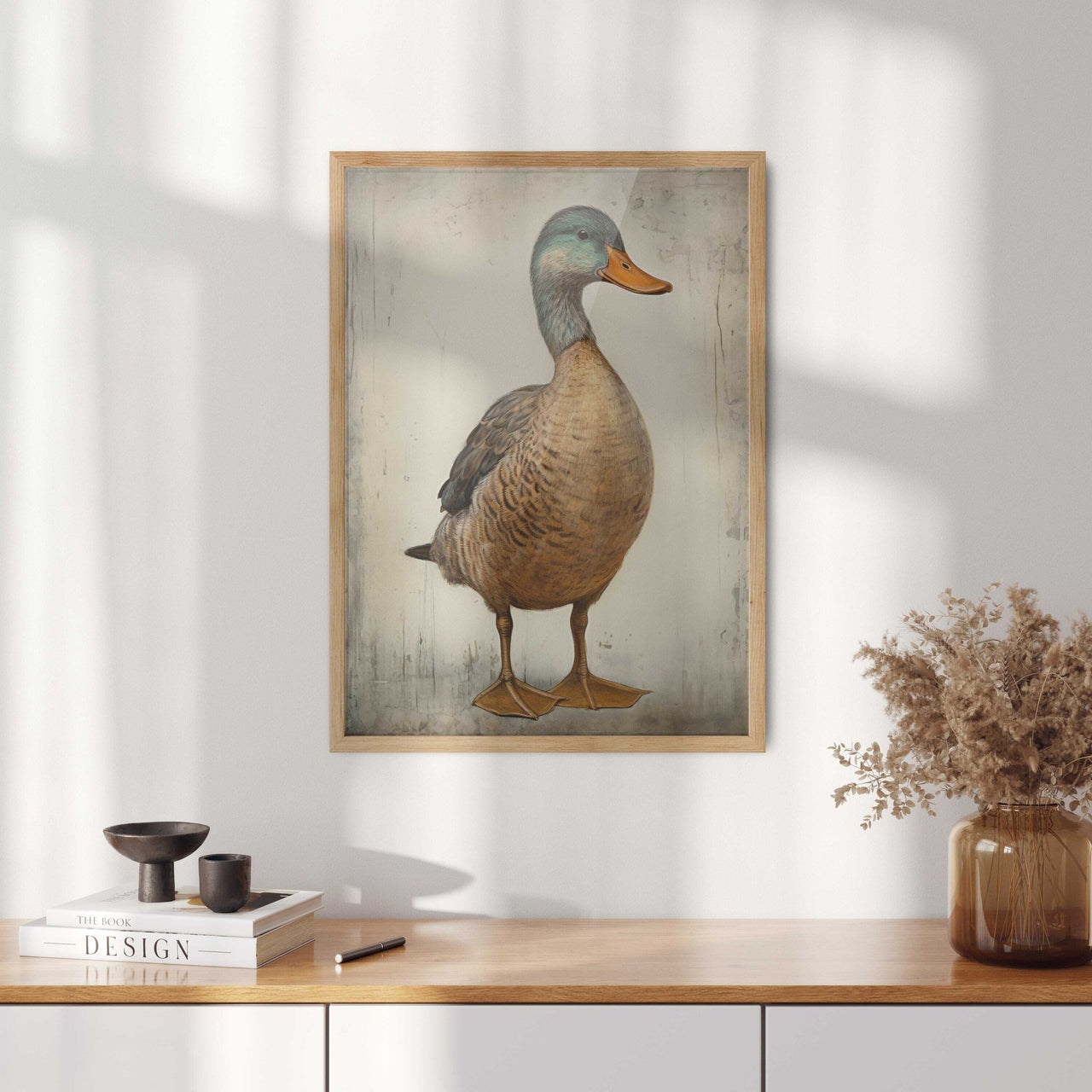 Mallard Duck Wall Art – Bird Vintage Room Print