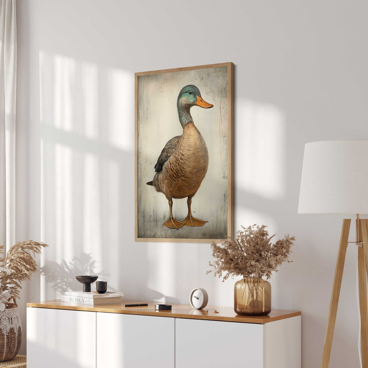 Mallard Duck Wall Art – Bird Vintage Room Print