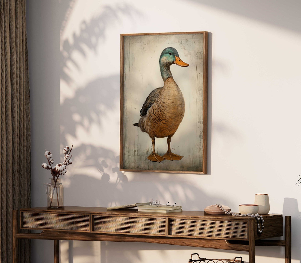 Mallard Duck Wall Art – Bird Vintage Room Print