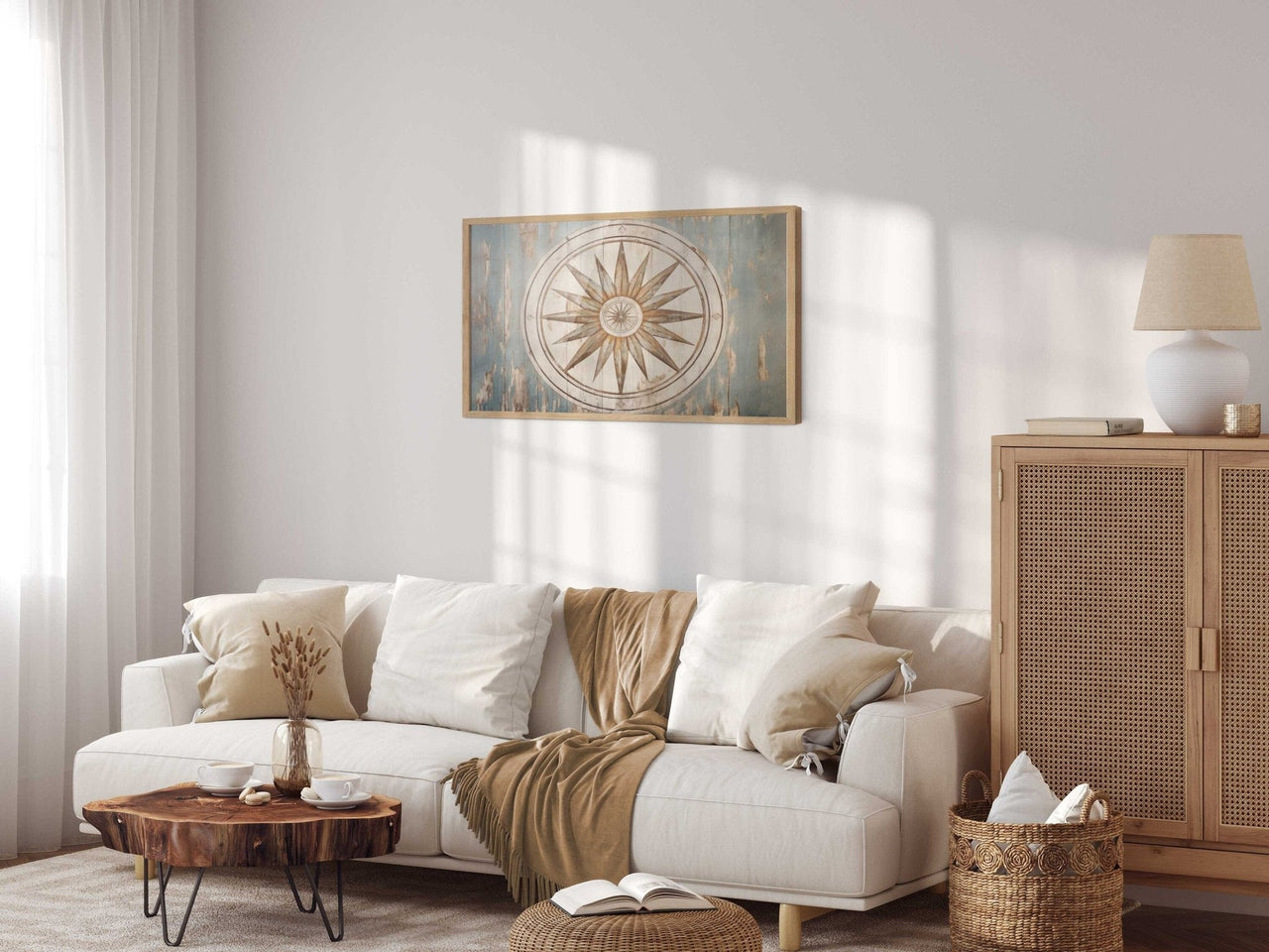 Medallion Wall Art – Floral Living Room Print
