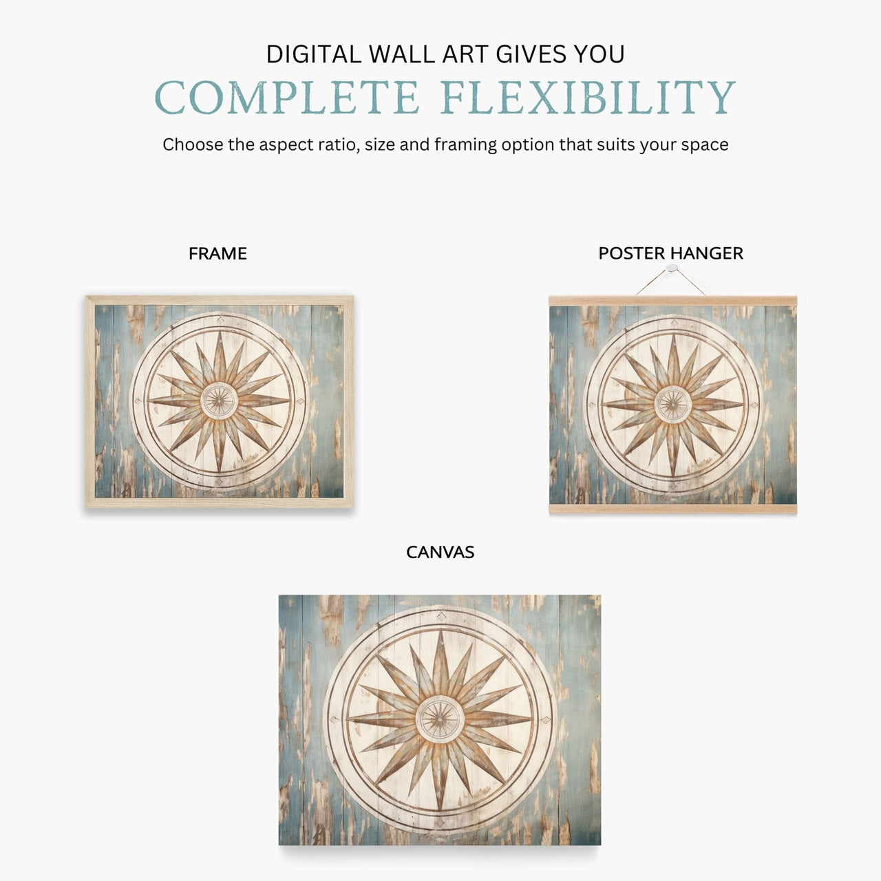 Medallion Wall Art – Floral Living Room Print