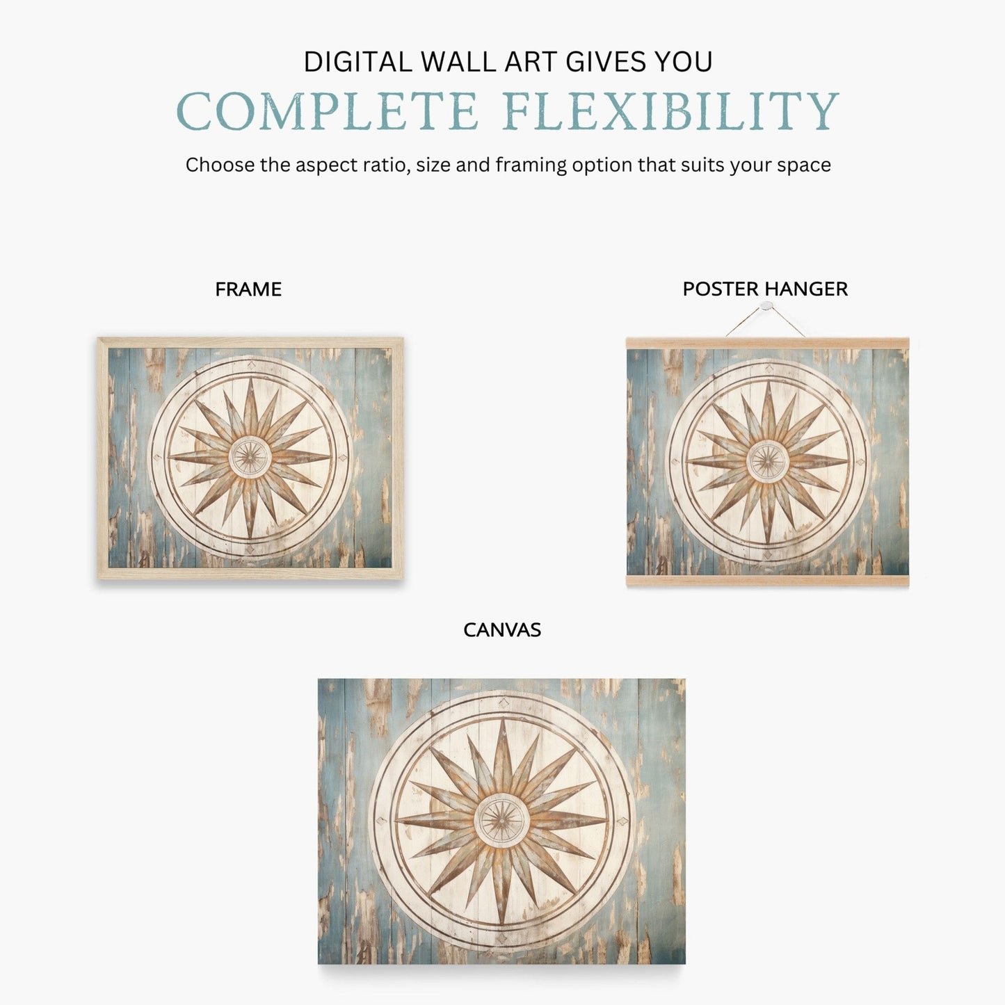 Medallion Print, Ornamental Wall Decor, Abstract Floral Accent - WildfieldPrints
