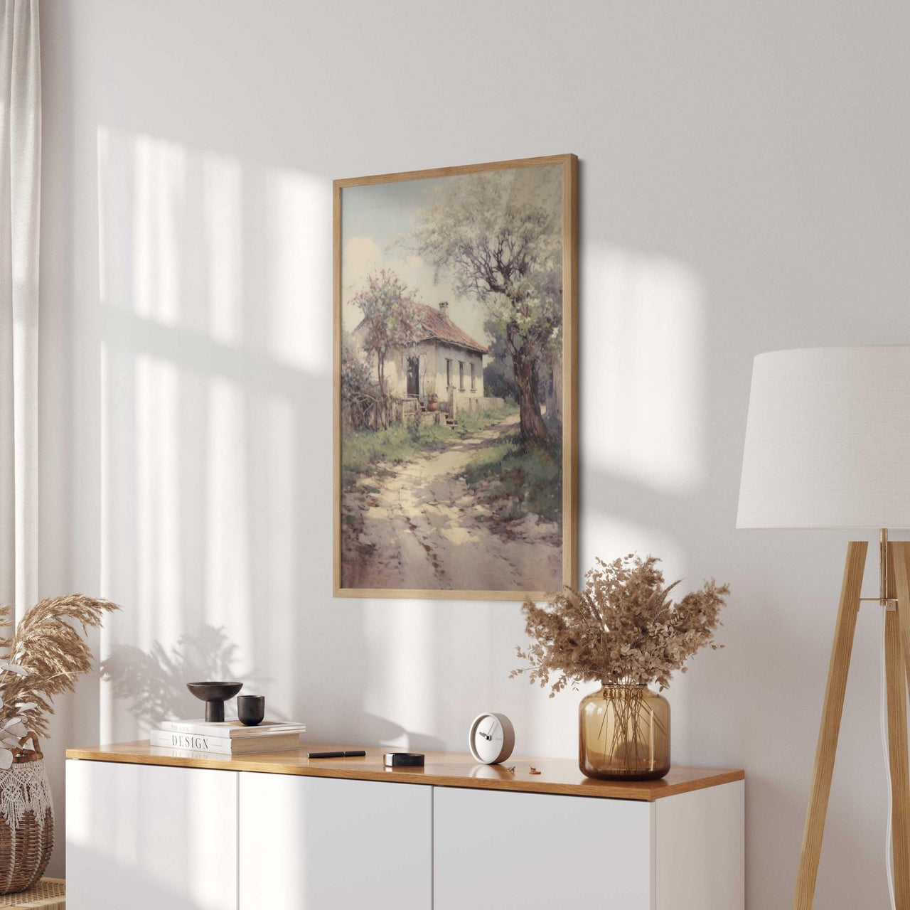 Mediterranean Stone House Print – Architecture Nursery Wall Art