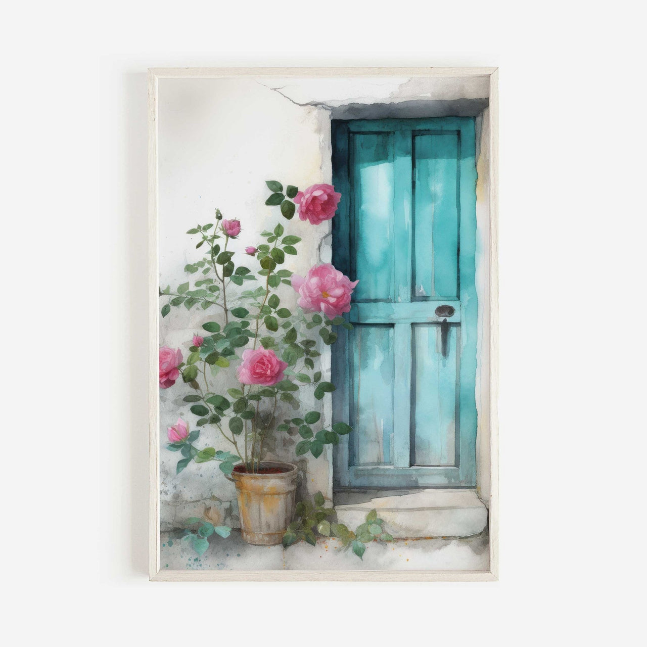 Turquoise Door Wall Art – Architecture Nursery Print