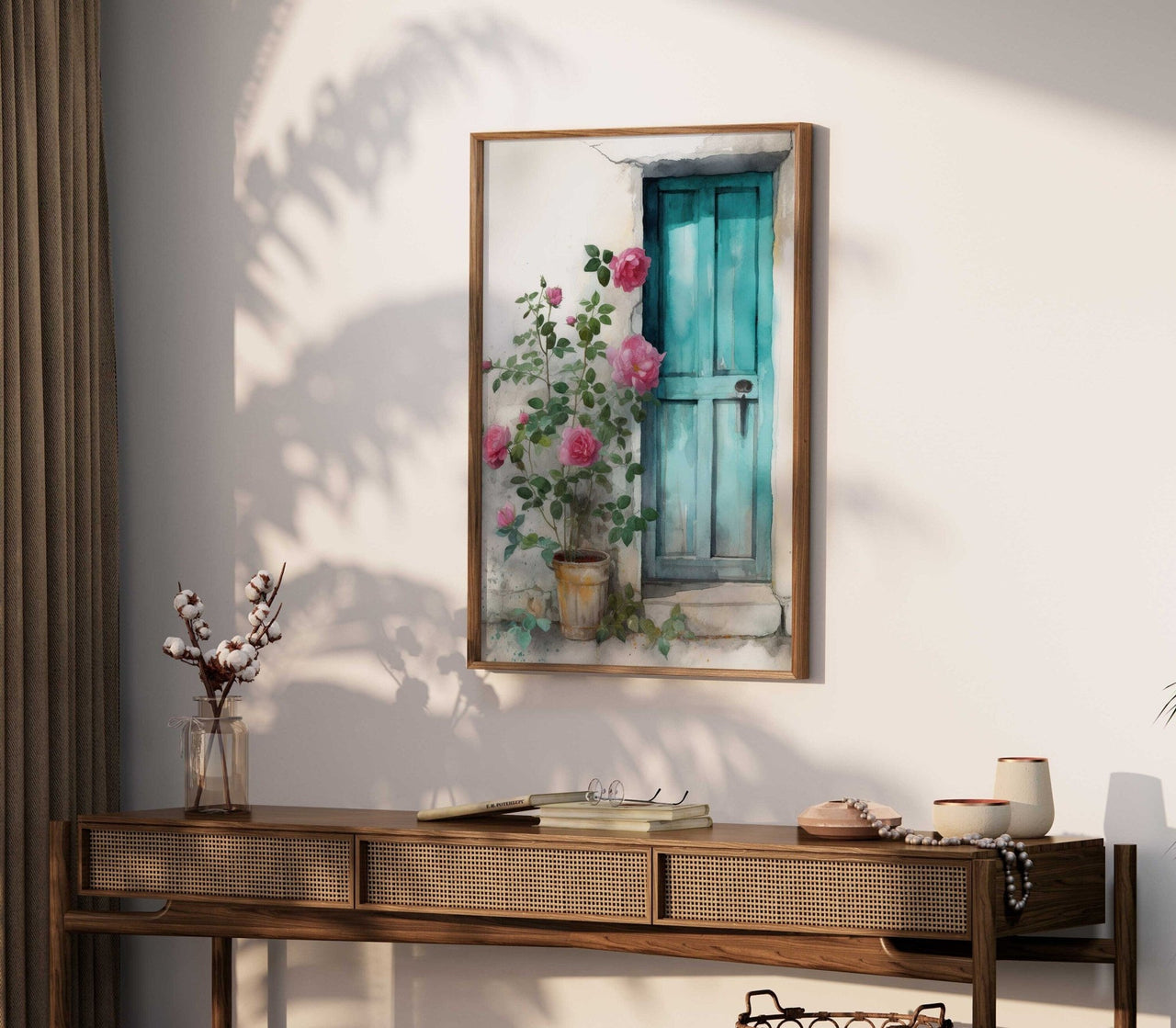Turquoise Door Wall Art – Architecture Nursery Print