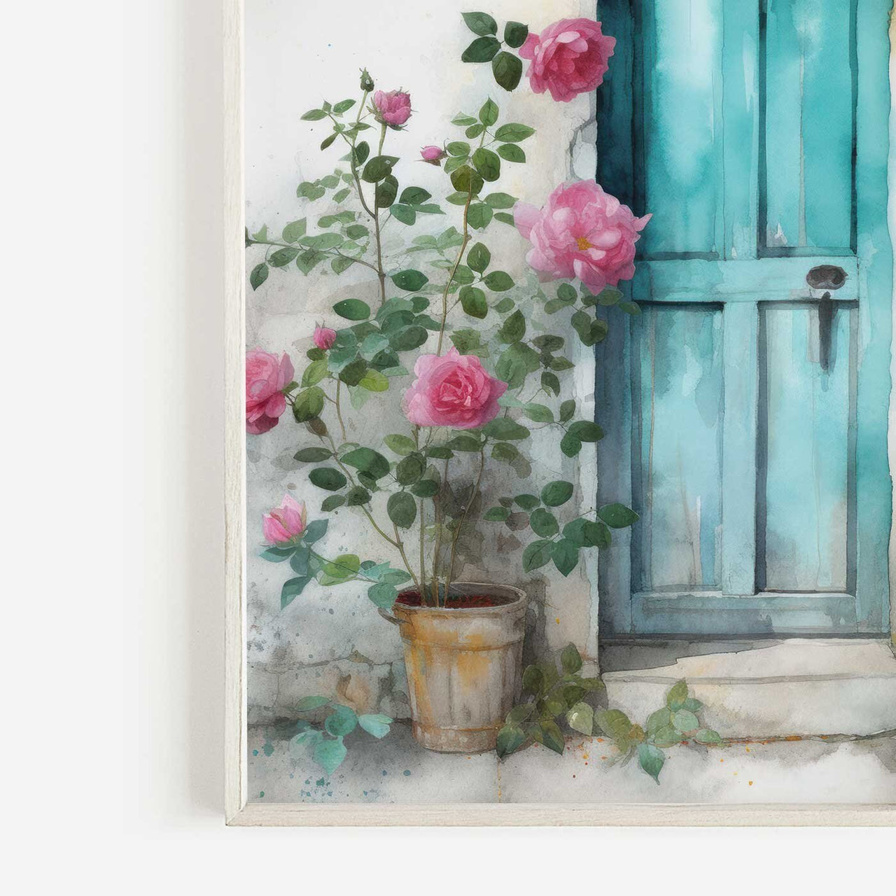 Turquoise Door Wall Art – Architecture Nursery Print