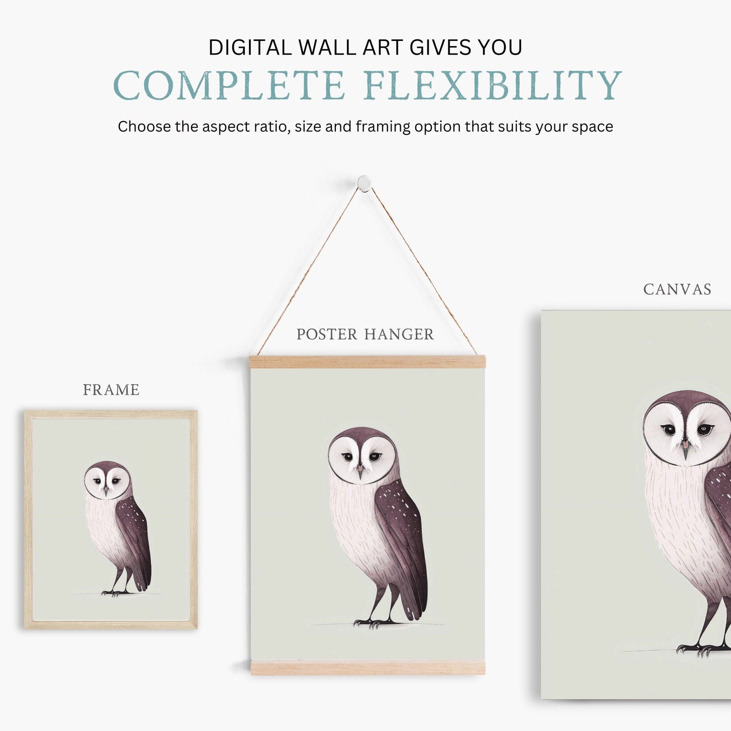 Minimalist Animal Nursery Art, Kids Room Forest Decor, Bear, Owl, Reindeer - WildfieldPrints
