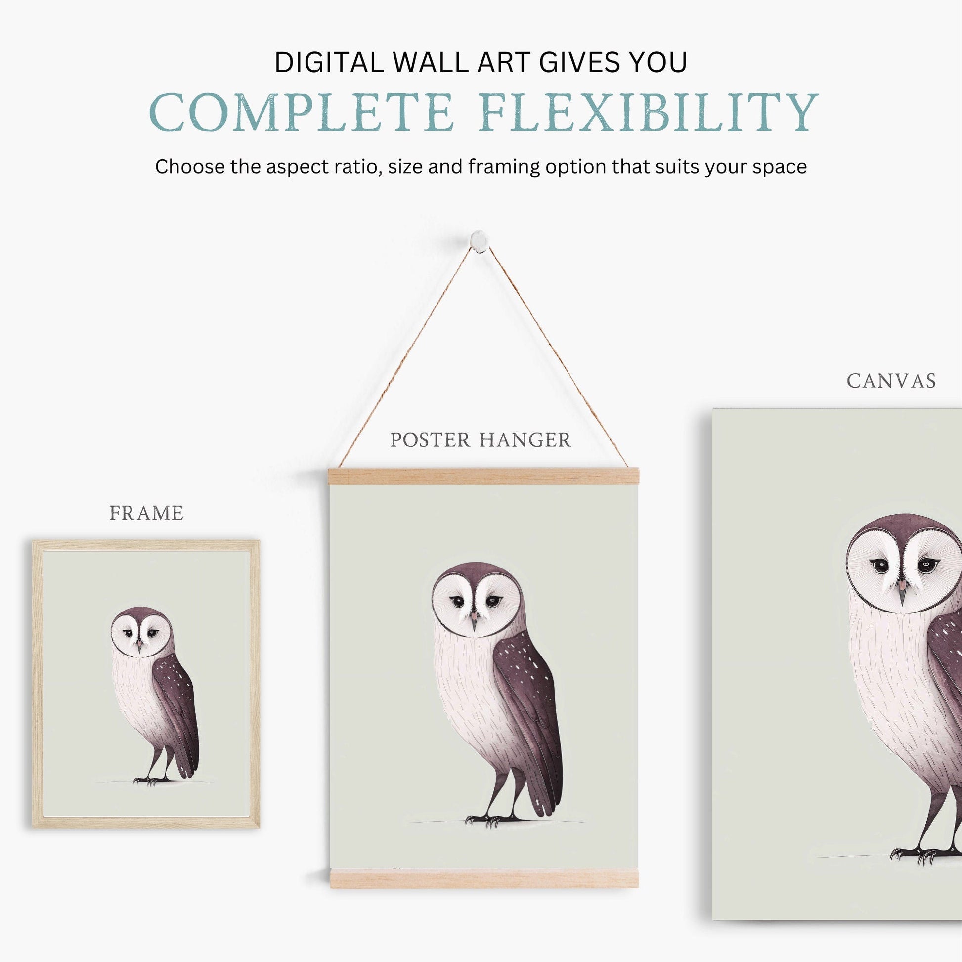 Minimalist Animal Nursery Art, Kids Room Forest Decor, Bear, Owl, Reindeer - WildfieldPrints
