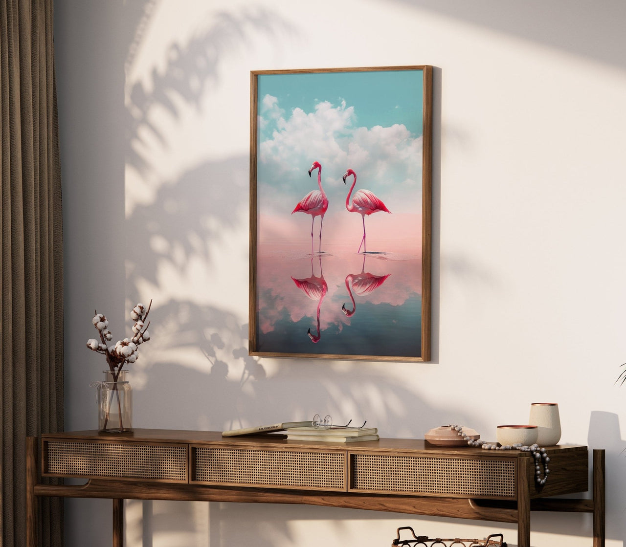 Flamingo Wall Art – Bird Living Room Print