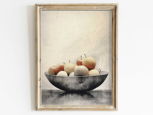 Fruit Bowl Wall Art – Kitchen Vintage Print