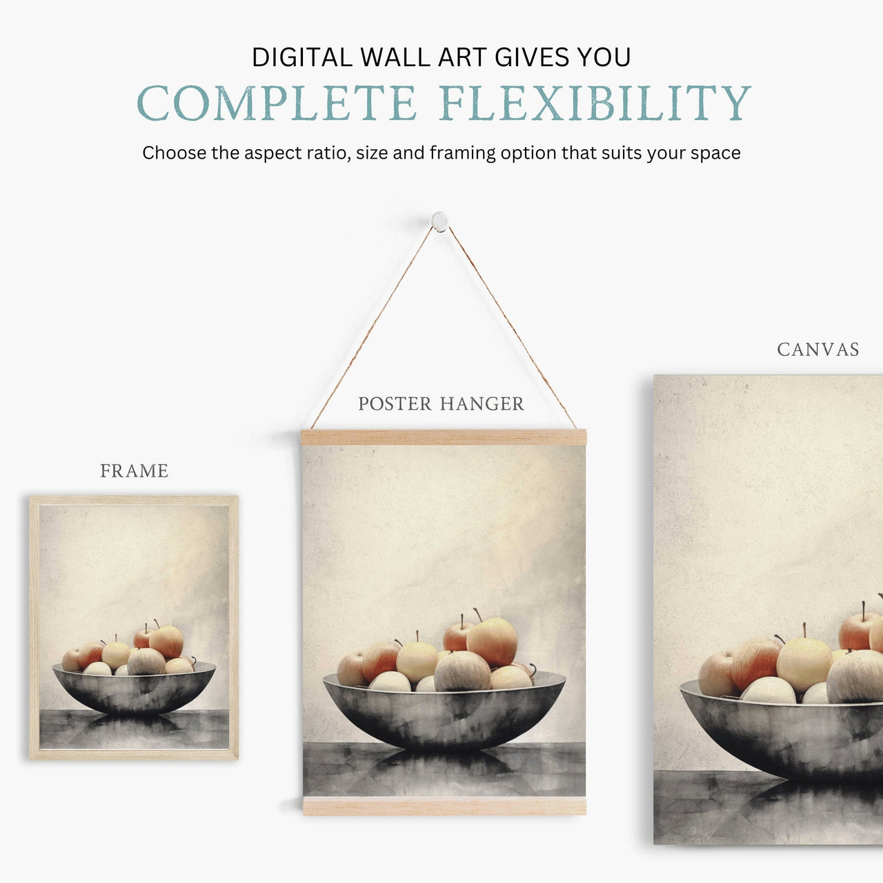 Fruit Bowl Wall Art – Kitchen Vintage Print