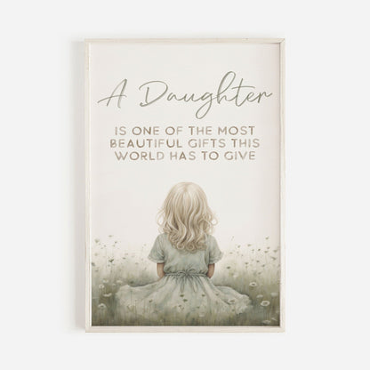 Mom & Daughter Wall Art, Love Quote Nursery Decor, Heartwarming Gift - WildfieldPrints