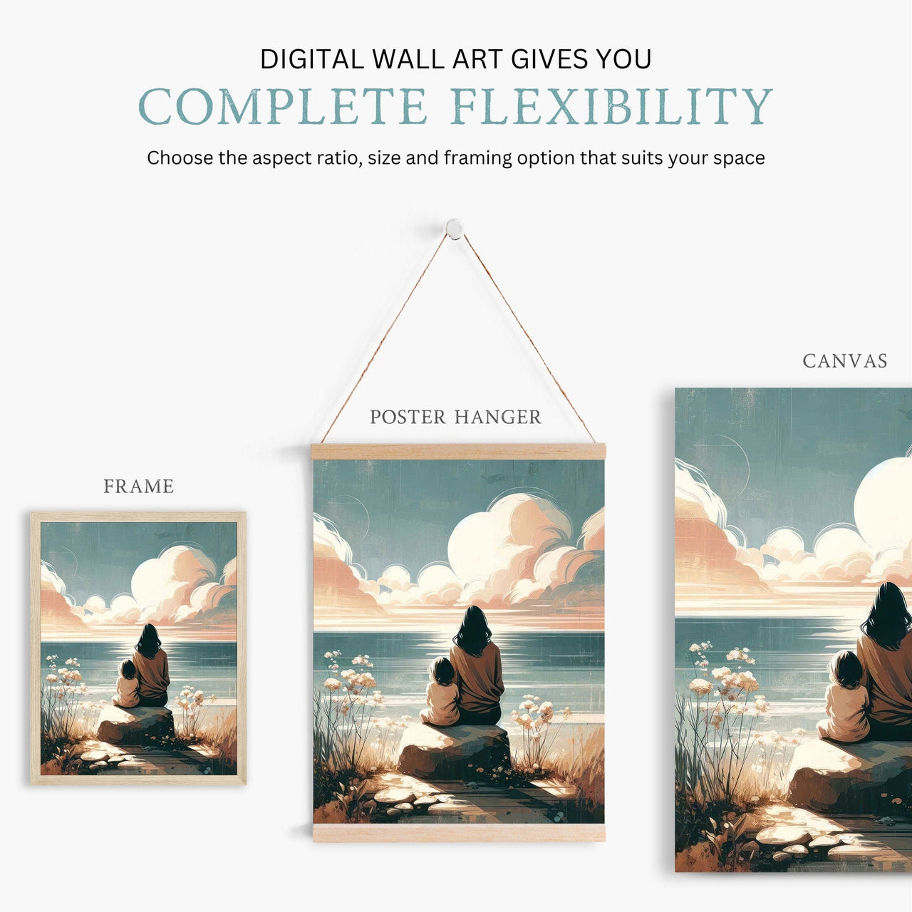 Mother - Daughter Wall Art – Family Nursery Print