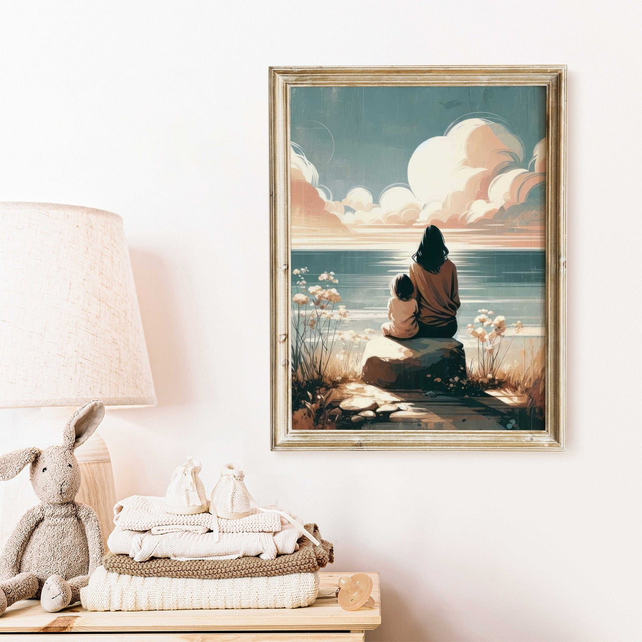 Mother - Daughter Wall Art – Family Nursery Print