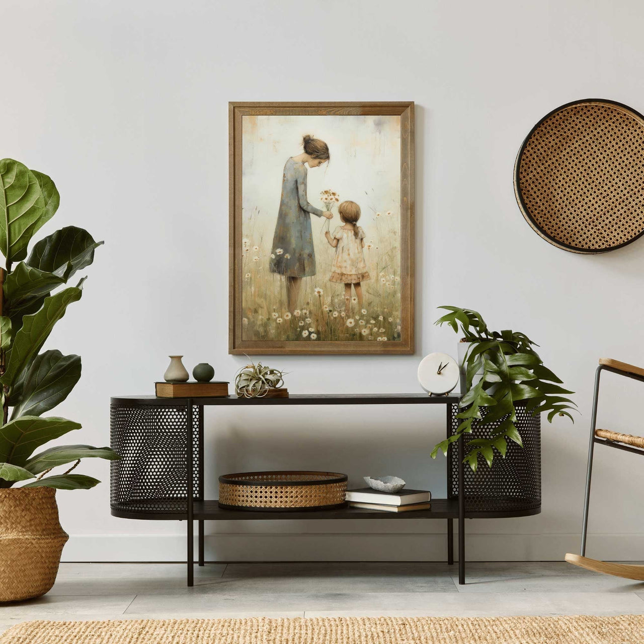 Mother - Daughter Wildflower Wall Art – Family Girls Room Print