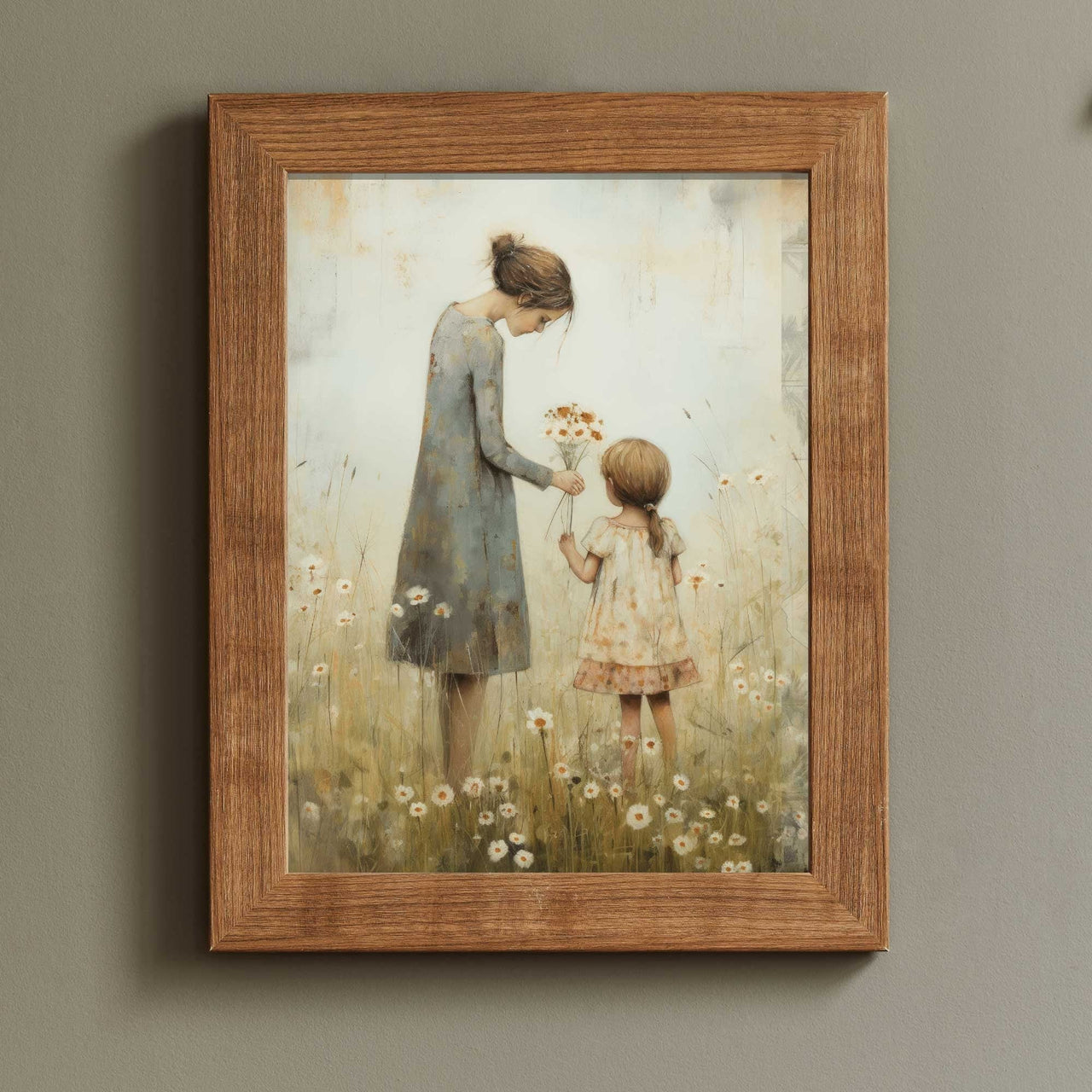 Mother - Daughter Wildflower Wall Art – Family Girls Room Print
