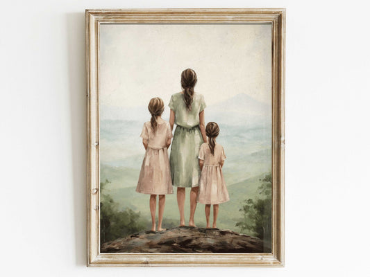 Mother and Daughter Bond Print, Adventure Wall Decor, Rustic Nursery Art - WildfieldPrints