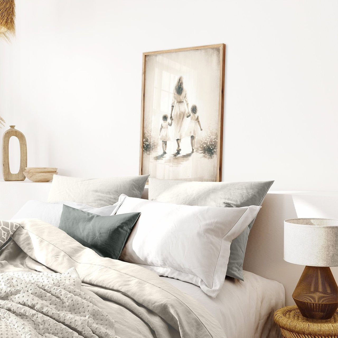 Mother and Daughters Wall Art – Family Room Print