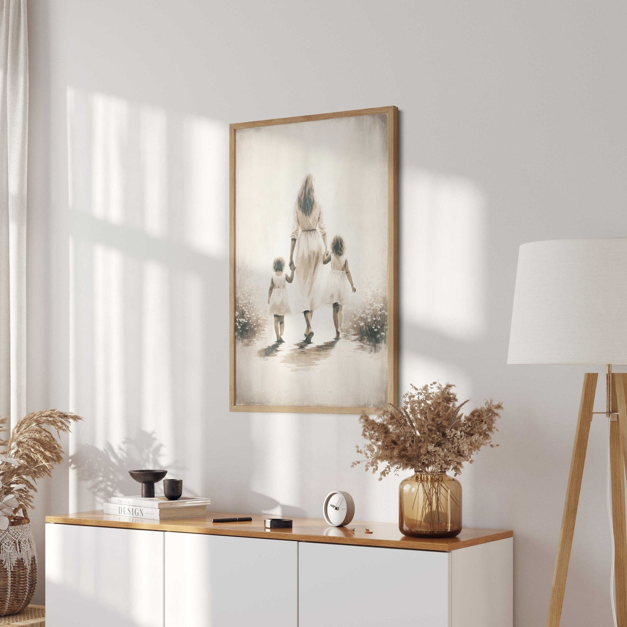Mother and Daughters Wall Art – Family Room Print