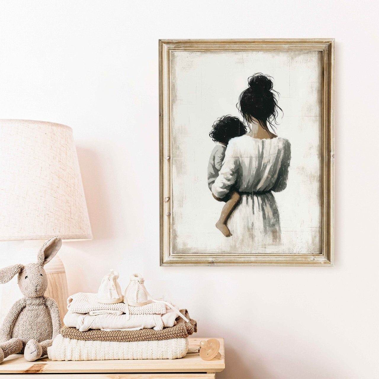 Mother and Son Art Print – Family Nursery Wall Decor