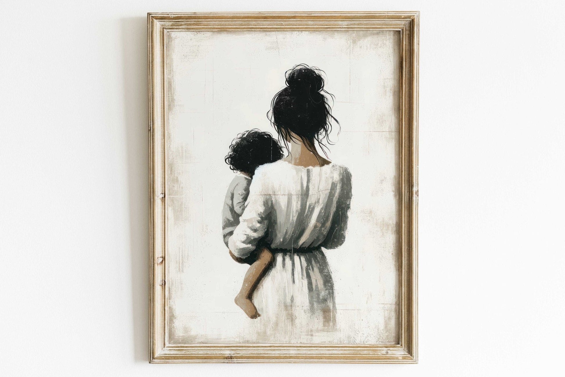 Mother and Son Art, Heartwarming Family Decor, Gift for Moms - WildfieldPrints