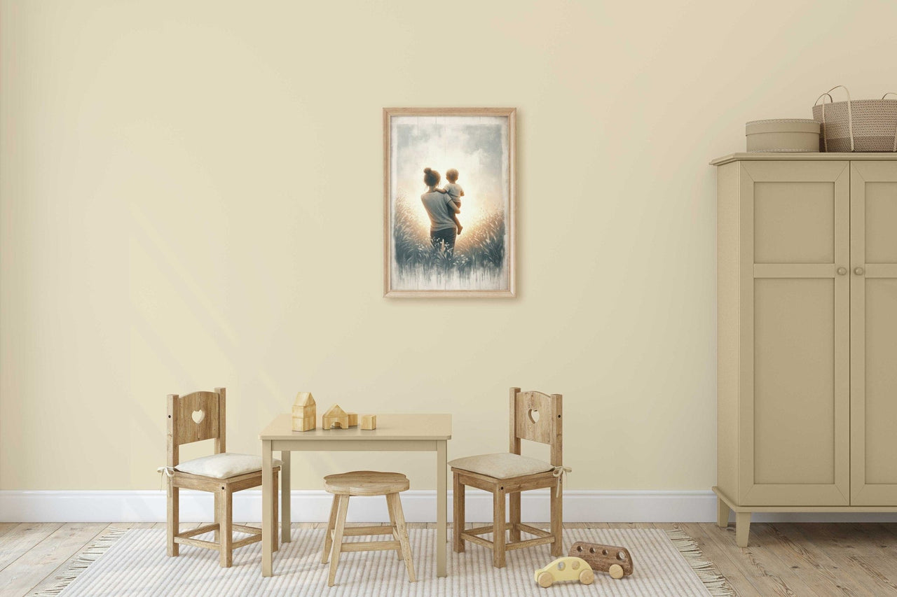 Mother and Son Wall Art – Family Living Room Print