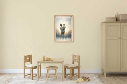 Mother and Son Art, Heartwarming Family Decor, Gift for Moms - WildfieldPrints
