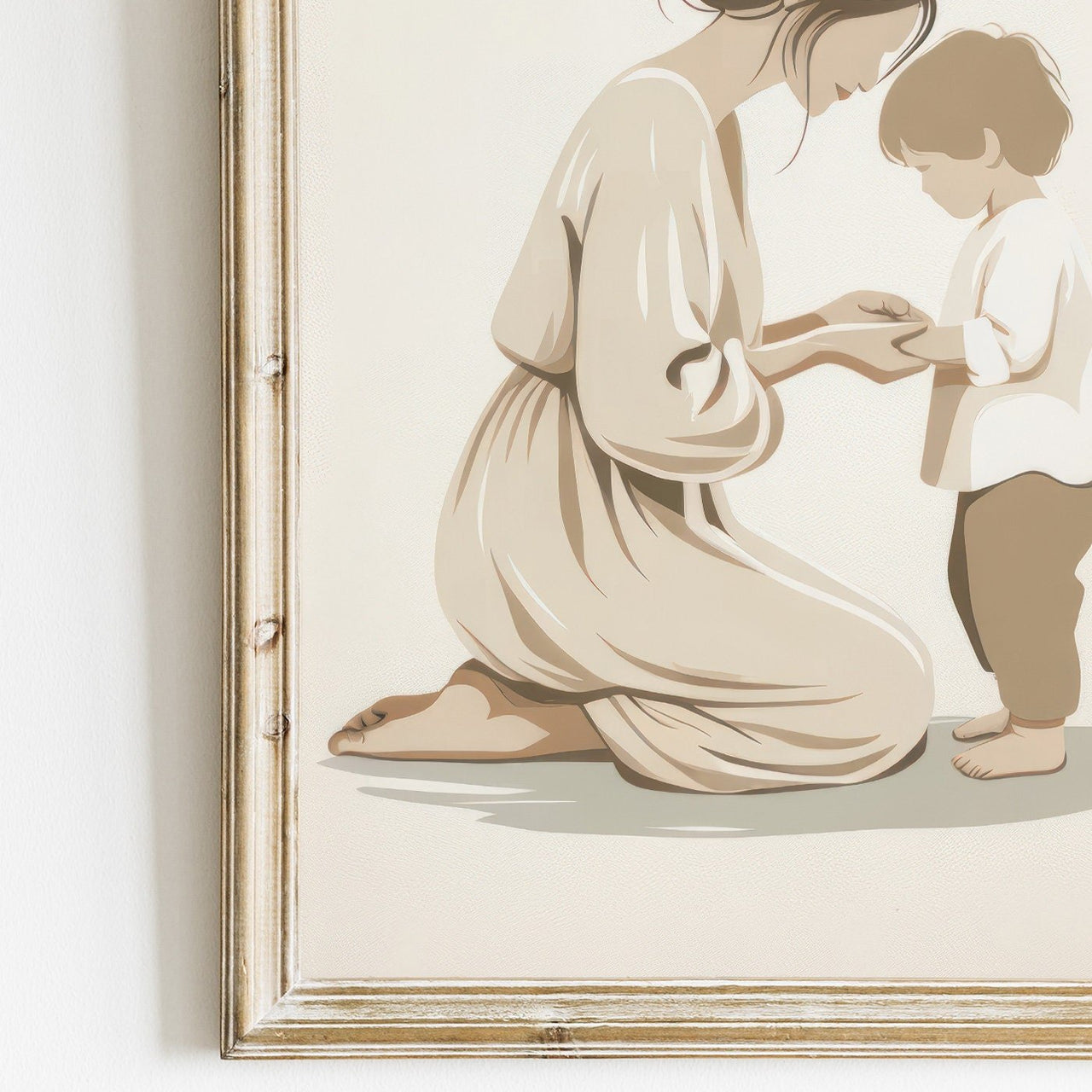 Mother and Son Art Print – Family Nursery Wall Decor