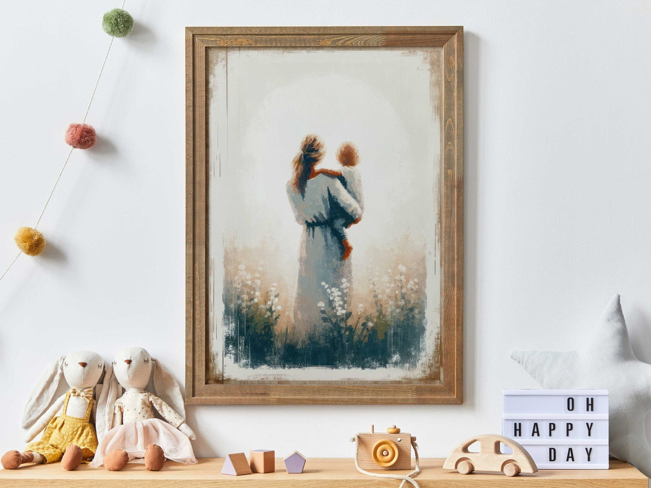 Mother and Son Wall Art – Family Girls Room Print