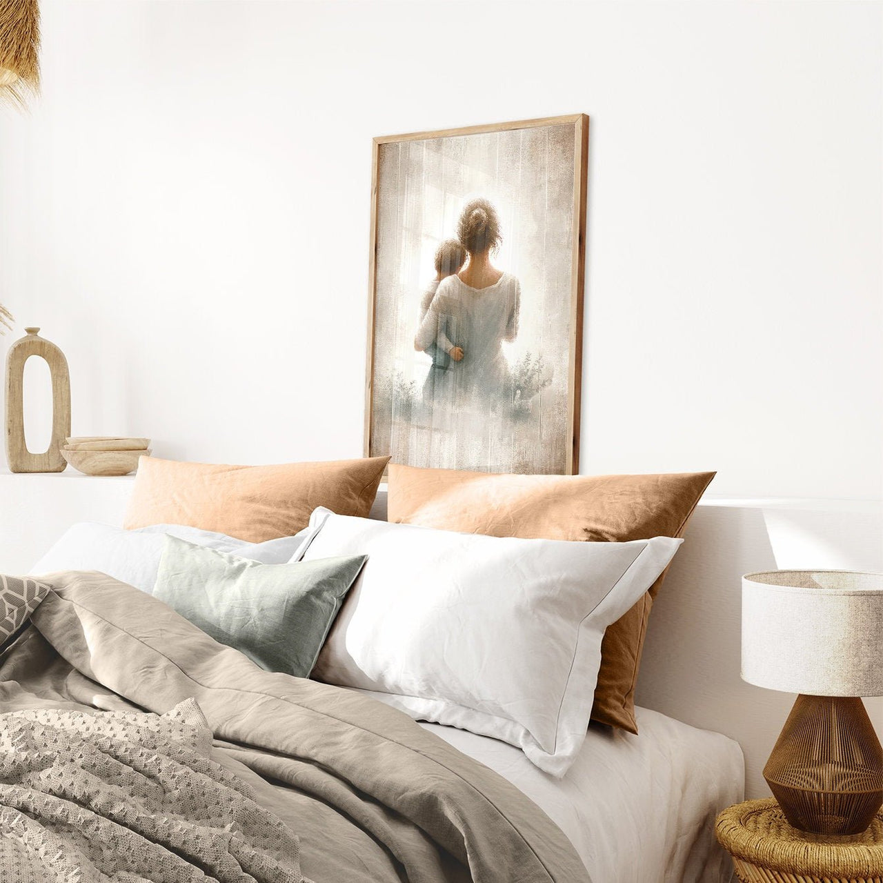 Mother and Son Wall Art – Family Nursery Print