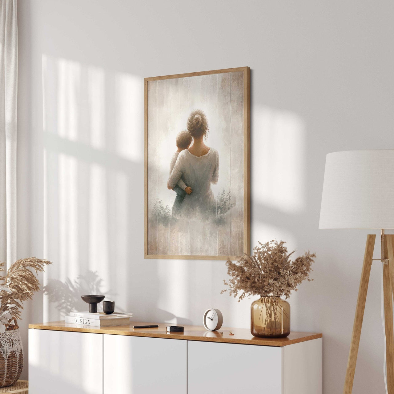 Mother and Son Wall Art – Family Nursery Print