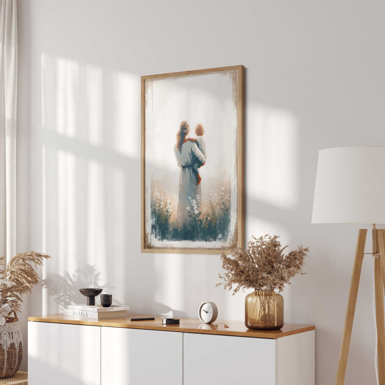 Mother and Son Wall Art – Family Girls Room Print