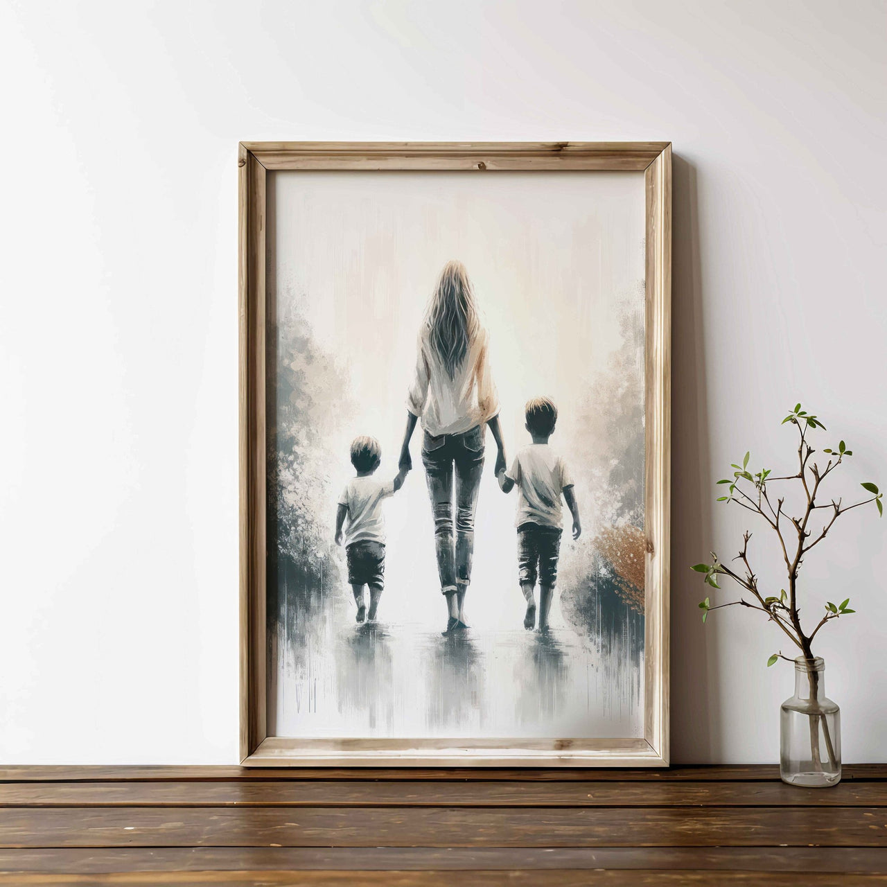 Mother and Sons Print – Family Wall Decor for Nursery