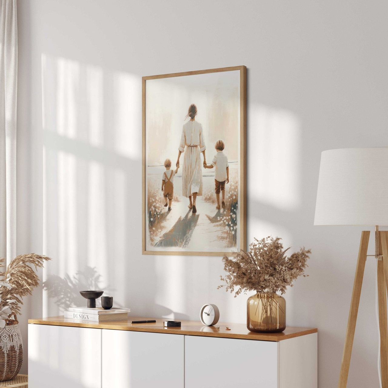 Mother and Sons Print – Family Nursery Wall Decor
