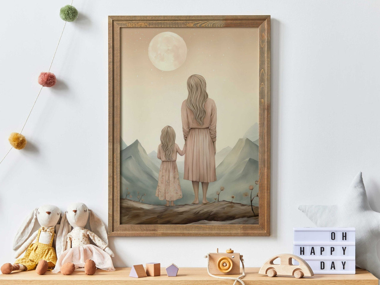 Mother Daughter Wall Art – Family Girls Room Print