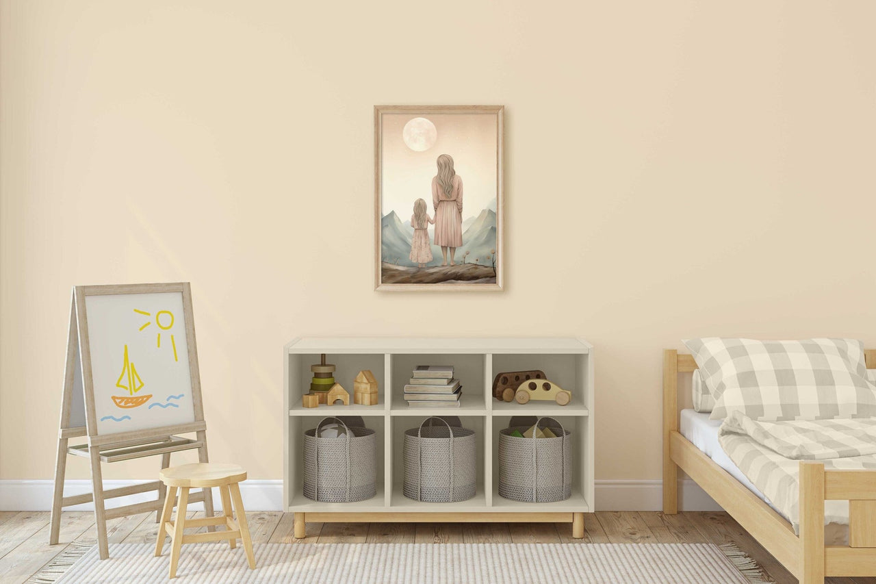 Mother Daughter Wall Art – Family Girls Room Print