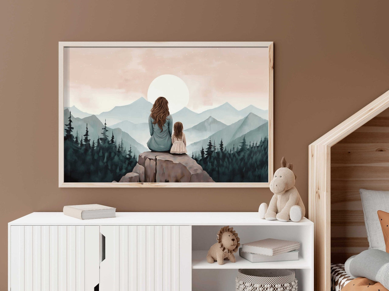 Mother Daughter Wall Art – Family Nursery Print