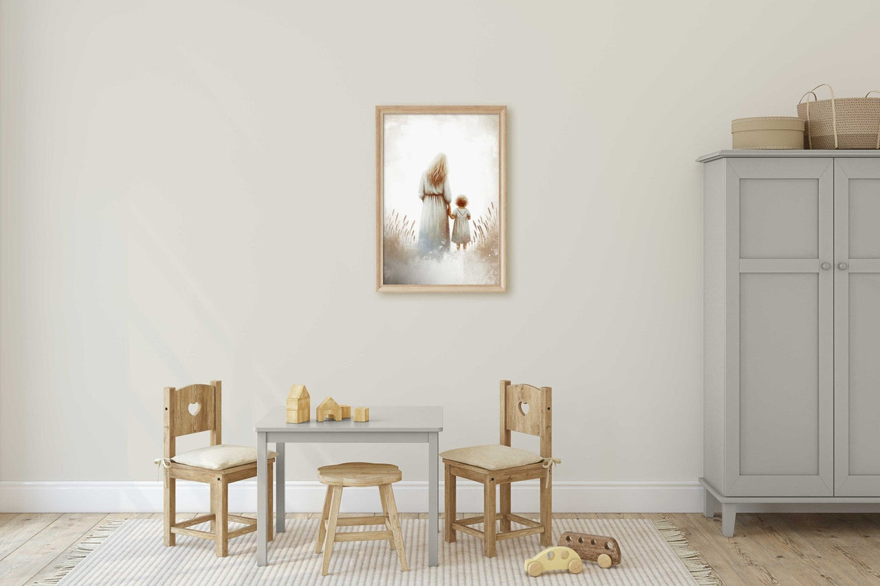 Mother and Daughter Wall Art – Family Nursery Print