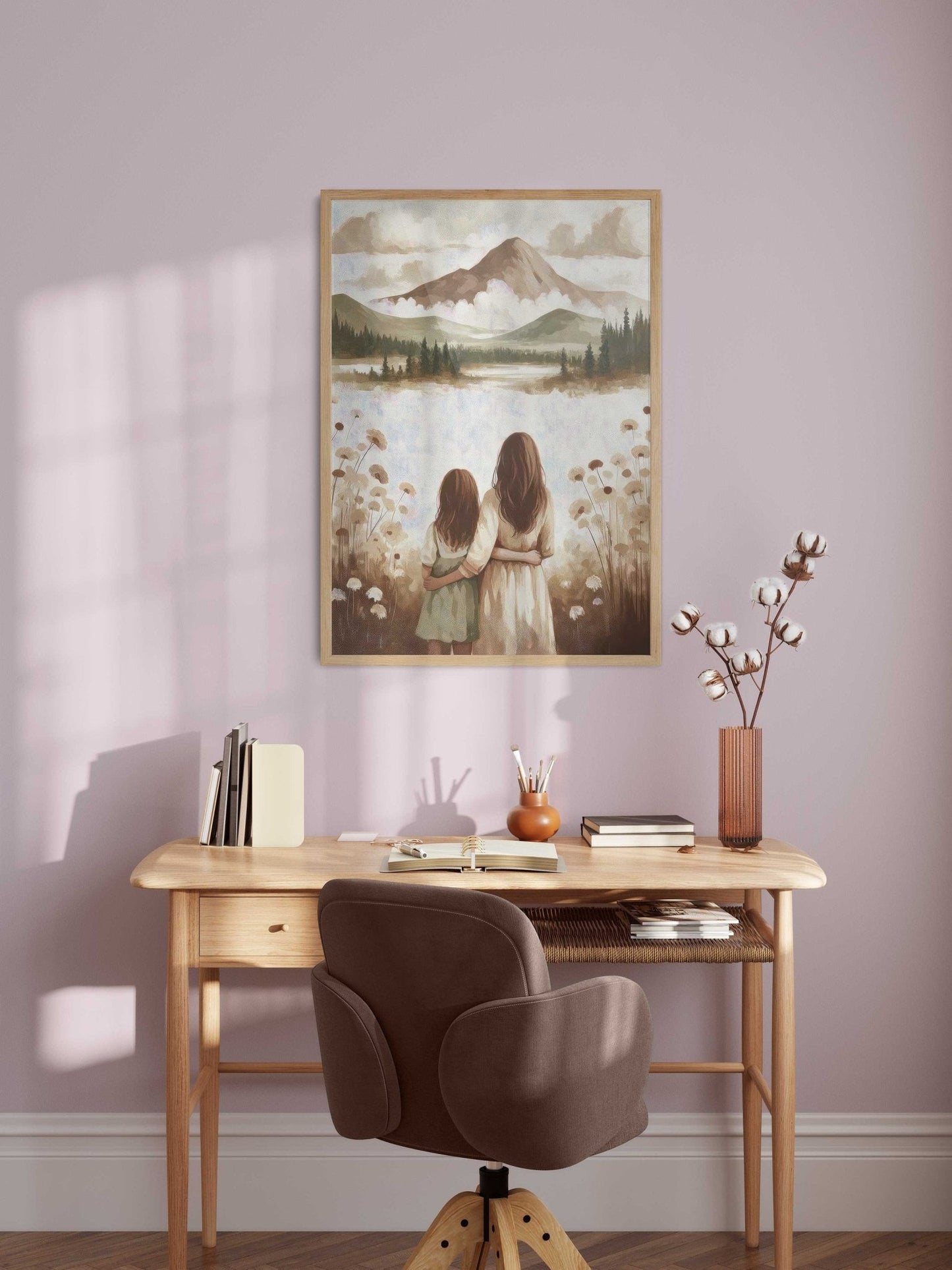 Mother Daughter Prints, Heartwarming Wall Art Gift, Mom & Child - WildfieldPrints