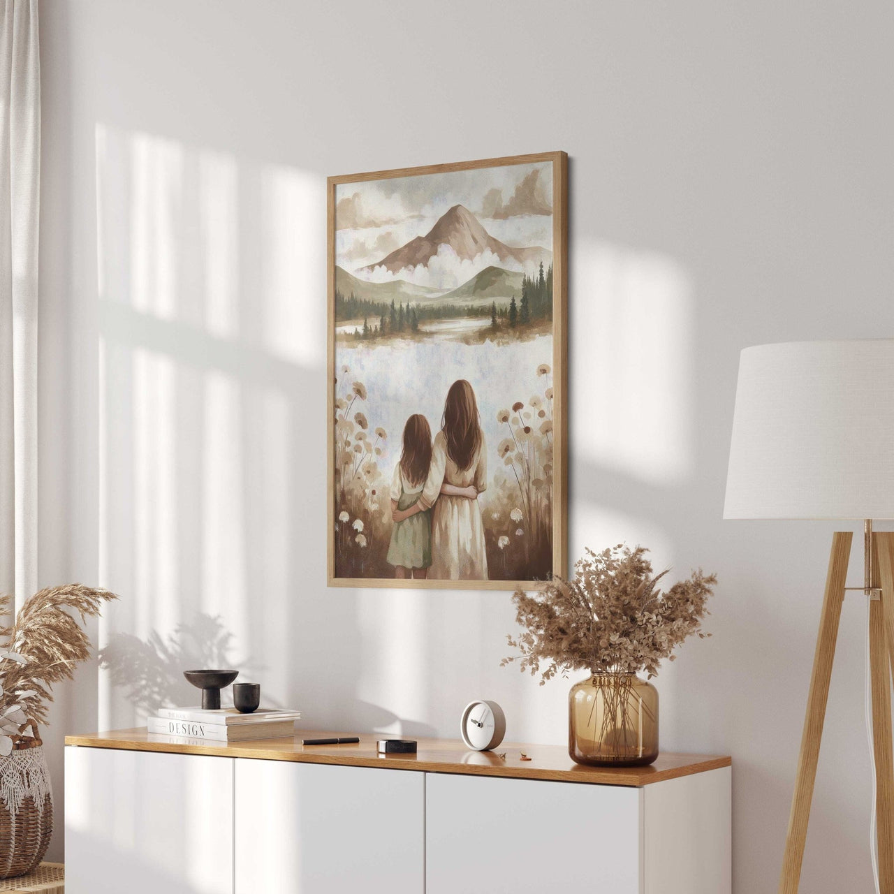 Mother Daughter Wall Art – Family Girls Room Print