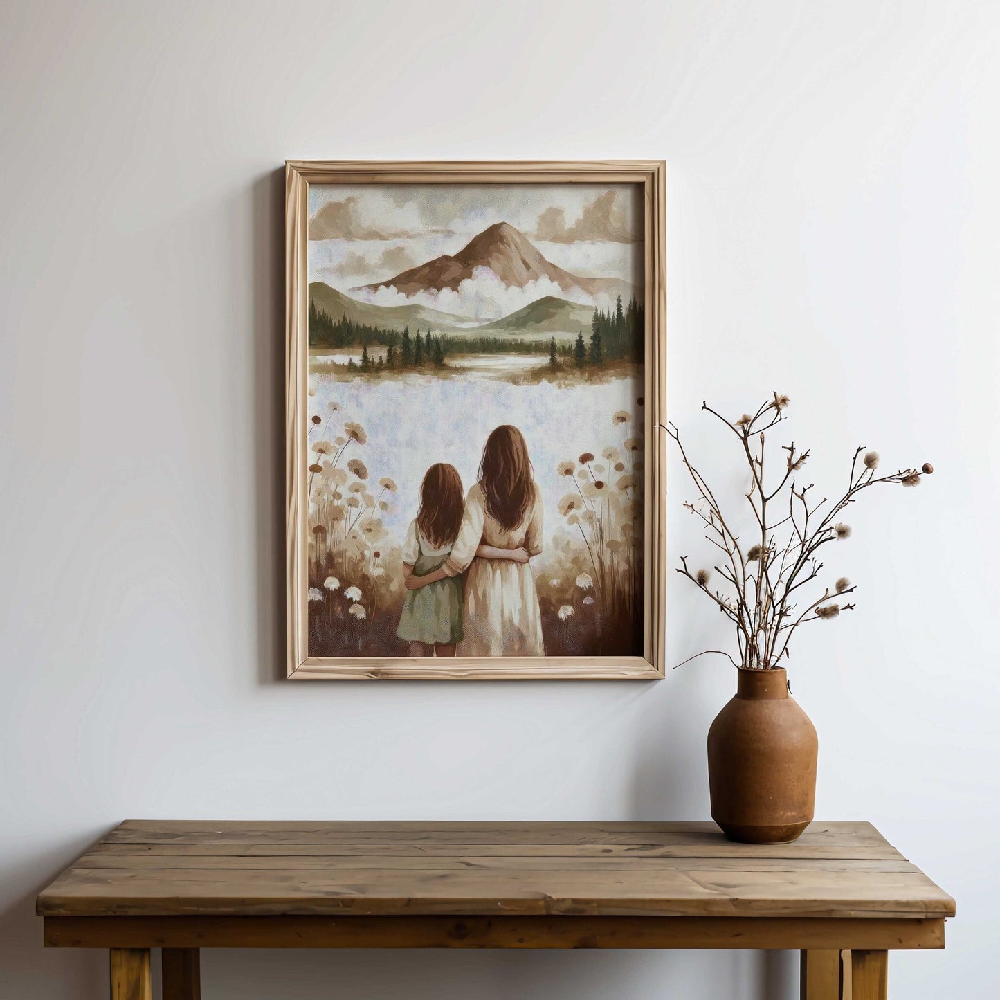 Mother Daughter Prints, Heartwarming Wall Art Gift, Mom & Child - WildfieldPrints
