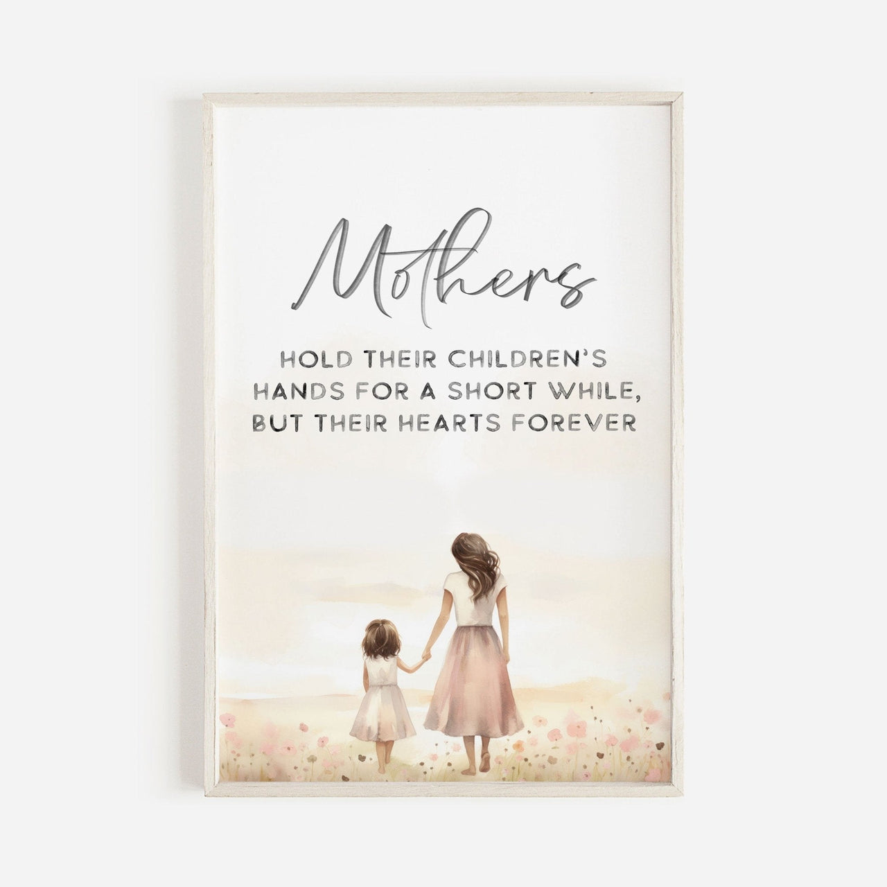 Mother Daughter Quote Print – Family Wall Decor for New Moms