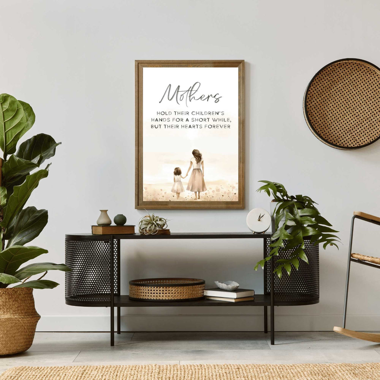 Mother Daughter Quote Print – Family Wall Decor for New Moms
