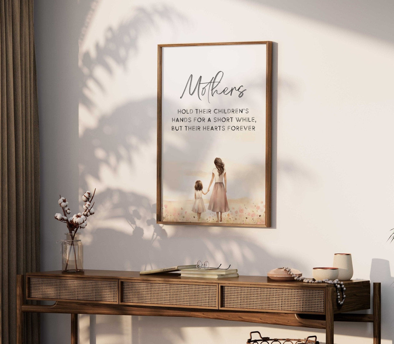 Mother Daughter Quote Print – Family Wall Decor for New Moms