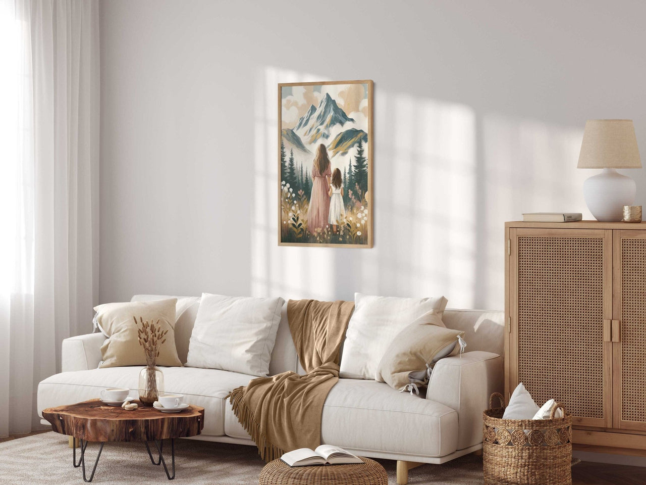 Mother Daughter Adventure Print – Family Girls Room Wall Decor