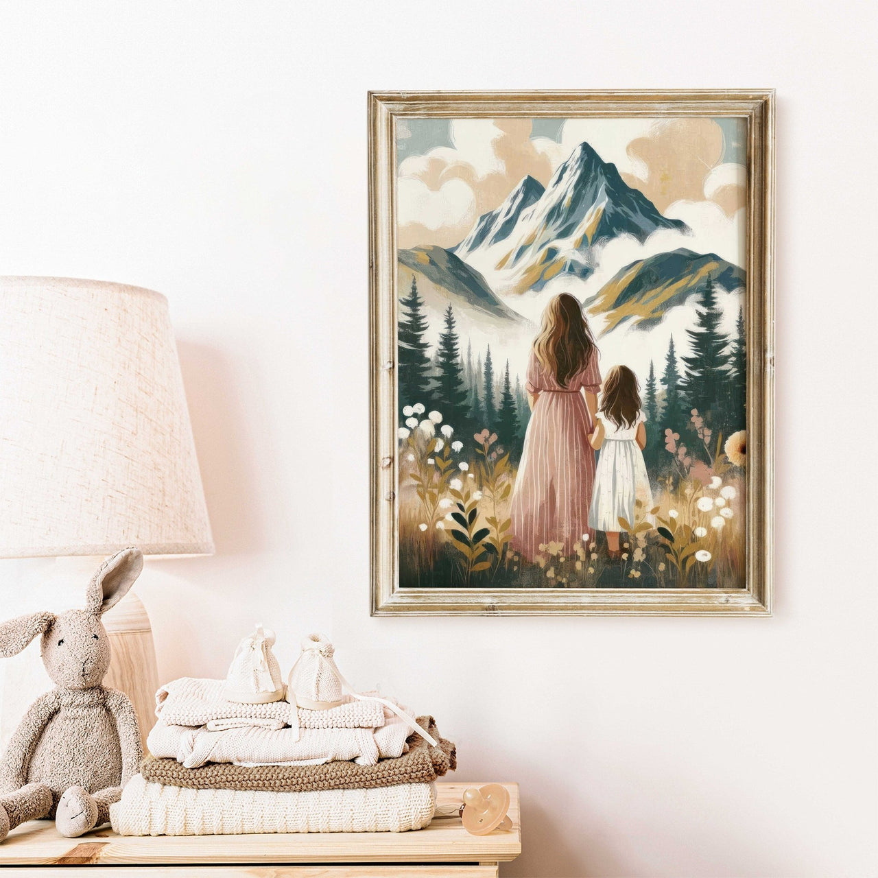 Mother Daughter Adventure Print – Family Girls Room Wall Decor