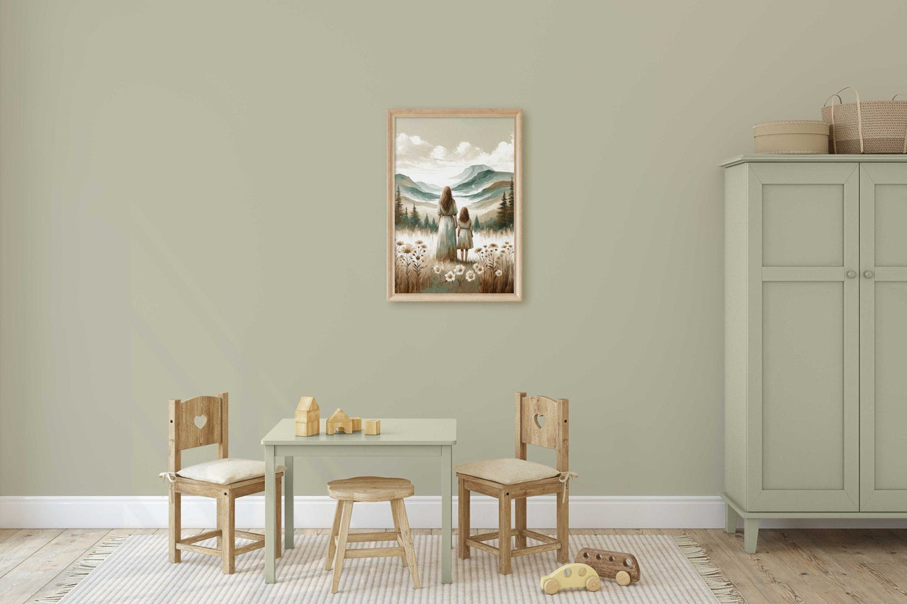 Mother Daughter Print – Family Room Wall Decor