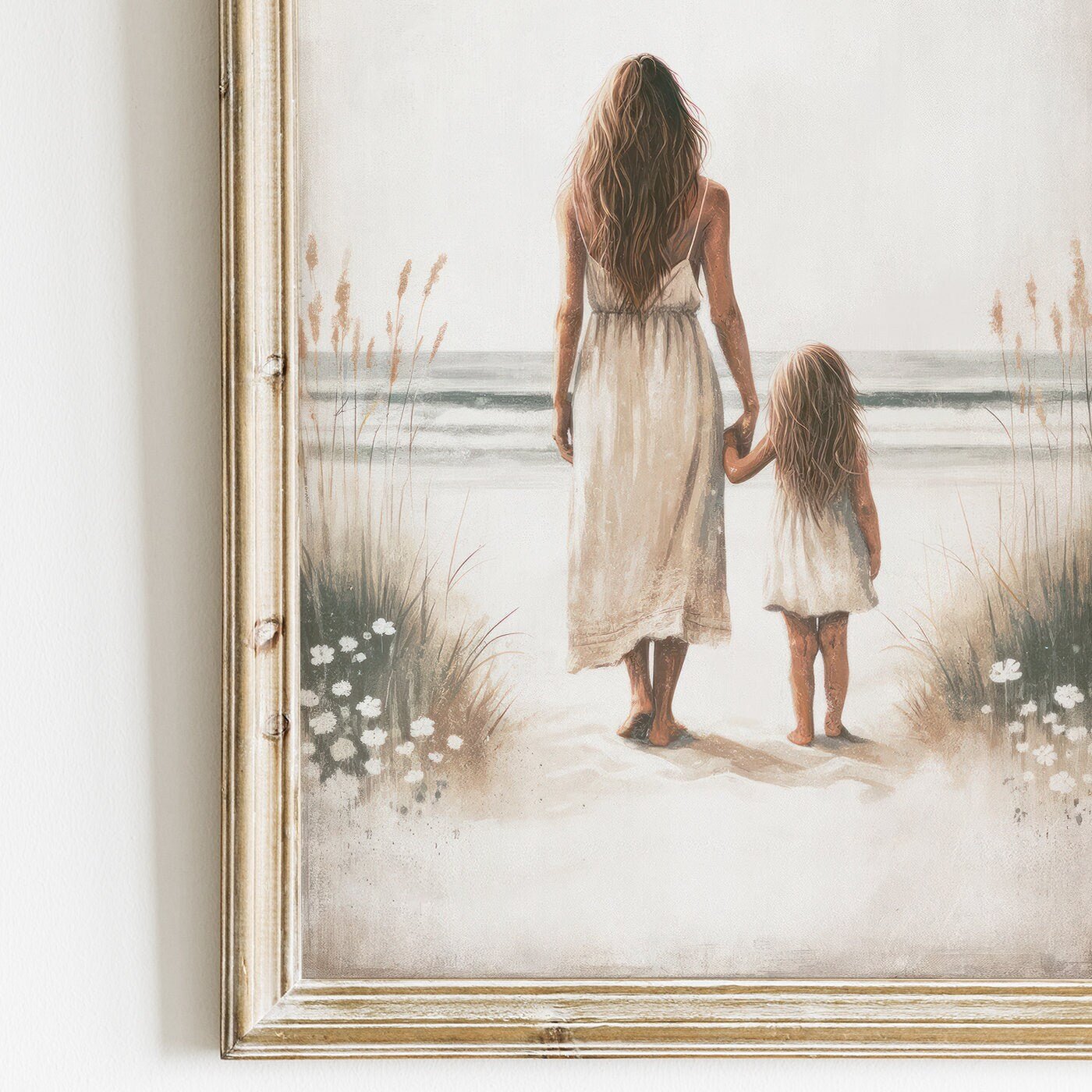 Mother Daughter Wall Art, Rustic Nursery Decor for Girls - WildfieldPrints